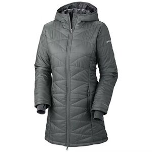 Columbia Gray Puffer Jacket with Hood